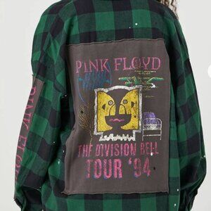 Pink Floyd Plaid Flannel Shirt